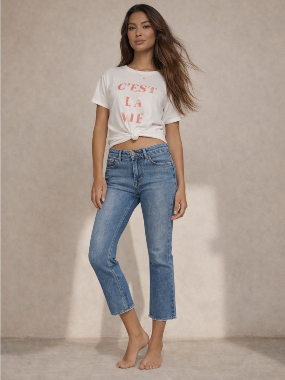 Madewell Slim Demi Boot Jeans Size 27 Cropped Raw Hem Mid Rise